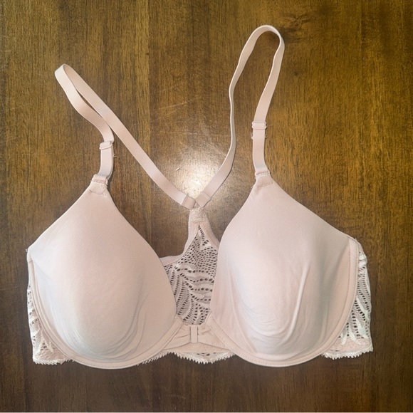 Natori Racerback Front Close 23090 Underwire Bra Blush Pink Size 32C - Picture 2 of 6